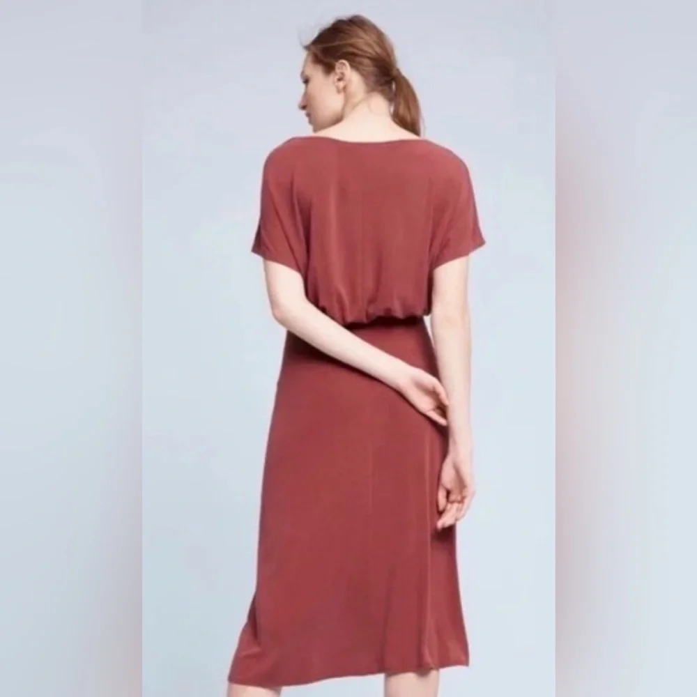 Anthropologie Moulinette Soeurs Asymmetrical Wine Dress - Picture 3 of 9